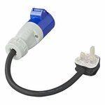 Verloopkabel 40cm 3x2,5mm² van UK stekker naar CEE