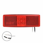Markeringslamp 12/24V rood 110x40mm LED in blister
