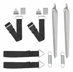 Stormband set 2x 3 m met snelsluiting 2x 50 cm