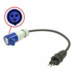Verloopkabel 40cm 3x1,5mm² van Zwitserse stekker naar CEE