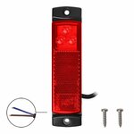 Markeringslamp 12/24V rood 126x30mm LED in blister