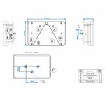 Achterlicht 6 functies 218x140mm links in blister