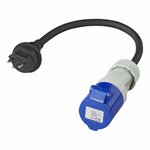 Verloopkabel 40cm 3x2,5mm² van Zwitserse stekker naar CEE