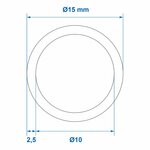 Drinkwaterslang blauw 5,00M  dia 10x15mm