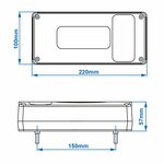 Achterlicht 6 functies 215x100mm links