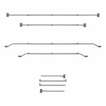 Afdekzeilbeugel metaal uitschuifbaar 140,5-208cm voor aanhangerzeil