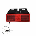 Markeringslamp 12/24V rood 110x40mm LED met houder in blister