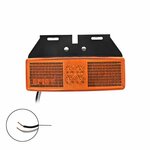 Zijmarkeringslamp 12/24V oranje 110x40mm LED met houder in blister