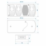 Achterlicht 6 functies 222x100mm rechts