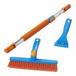 Sneeuwborstel met ijskrabber + telescopische steel 99-127cm