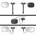 Caravanspiegel convex glas 410 x 140 x 190 mm