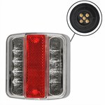 Achterlicht 4 functies 98x105mm 14LED met 5-pin EC in blister