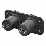 Inbouw kit: 12V stekkerdoos + USB snellader type A + C 2-weg 3A