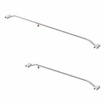 Afdekzeilbeugel aluminium uitschuifbaar 108-146cm voor aanhangerzeil