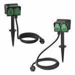Tuinspies Schuko 4-voudig 2M 3x2,5mm²