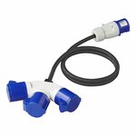 CEE 3-weg splitter 16A 150cm 3x1,5mm²