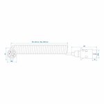 Spiraalkabel 3M met 2x stekker 7-polig PVC in blister