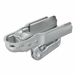 Kogelkoppeling staal verticaal 2 gaten vierkant 70mm 1300kg geremd