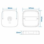 Achterlicht 12V 5 functies 107x107mm 8LED