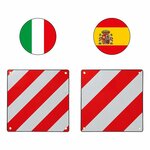 Markeringsbord aluminium 50 x 50 cm voor Italië/Spanje 2 in 1