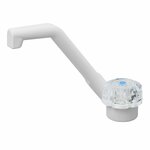 Koudwaterkraan De Luxe 12V  dia 20 mm wit grote knop in blister