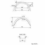 Spatscherm metaal halfrond 14 inch (2075)
