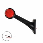 Breedtelicht 12/24V rood/wit 166x193mm LED links