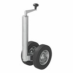 Dubbel neuswiel 48 mm met massief rubberen banden 200 x 50 mm