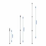 Tentstok telescopisch 3-delig 93-230cm - set van 2 stuks
