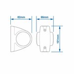 Breedtelicht 12/24V rood/wit/oranje 101x82mm LED