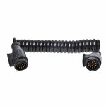 Spiraalkabel 3,5M 13 aderig met 2x stekker 13-polig PVC in blister