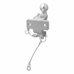 Trekhaakkogel zilver gecombineerd tweevoudige uitvoering D20,2/S350 E-type gekeurd