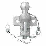 Trekhaakkogel zilver gecombineerd tweevoudige uitvoering D20,2/S350 E-type gekeurd