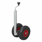 Dubbel neuswiel 48mm 2x velg kunststof met luchtband 260x85mm