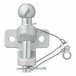 Trekhaakkogel zilver gecombineerd tweevoudige uitvoering D21/S350 E-type gekeurd