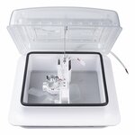 Dakluik 280 x 280 mm zonder permanente ventilatie transparant met ventilator
