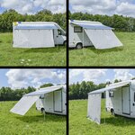 Zonwering voorzijde voor dak- en wandluifels 380 x 200 cm