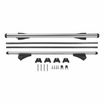 Dakraildrager voor gesloten dakrail 120cm aluminium 75kg