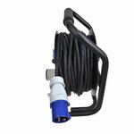 Kabelhaspel CEE 25M 3x2,5mm² (2x Schuko + 1x CEE)