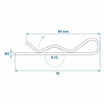 Borgveer enkel 2mm 6-12mm