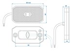 Markeringslamp 12/24V wit 80 x 44 mm LED