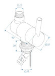Douche-mengkraan Trend A  dia 27 mm chroom in blister