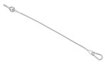 Achterklepkabel 42 cm - 1x M8 en karabijnhaak