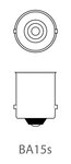 Autolamp 12V 21W BA15s oranje x10 stuks