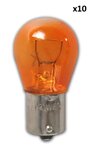 Autolamp 12V 21W BA15s oranje x10 stuks