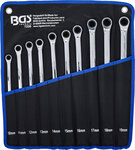 Set ratelring- en ringsleutel extra lang 10 - 19 mm 10-dlg