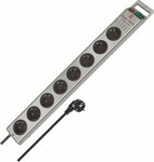 Stekkerdoos 8-voudig zilver 2,5m h05vv-f 3g1,5