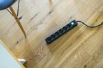 Met schakelaar 6-voudig zwart 1,5m h05vv-f 3g1,5
