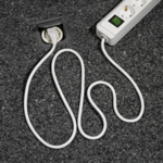 Met schakelaar 6-voudig wit 1,5m h05vv-f 3g1,5