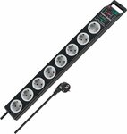 Overspanningsbeveiliging 13.500a 8-voudig zwart 2,5m h05vv-f 3g1,5